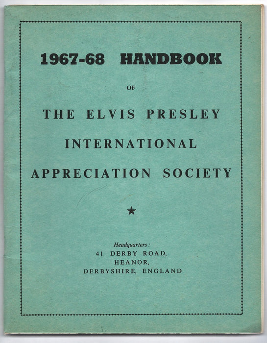 1967-68 Handbook of the Elvis Presley Appreciation Society