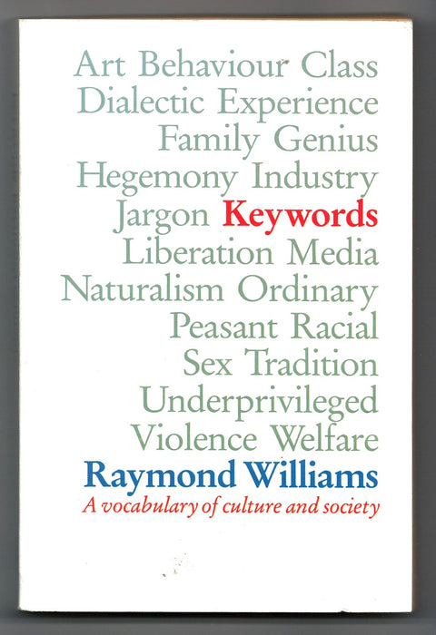 Keywords by Raymond Williams