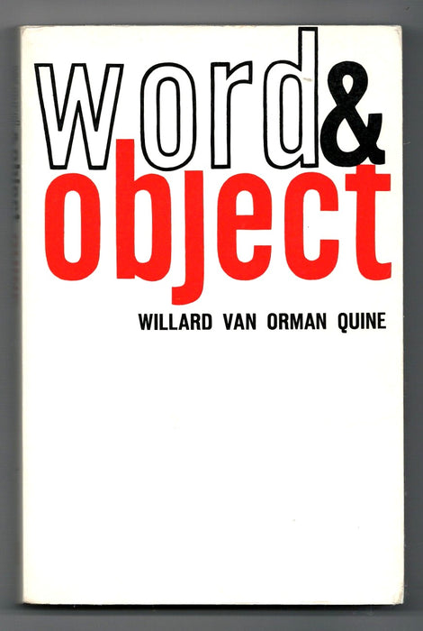 Word and Object by Willard Van Orman Quine