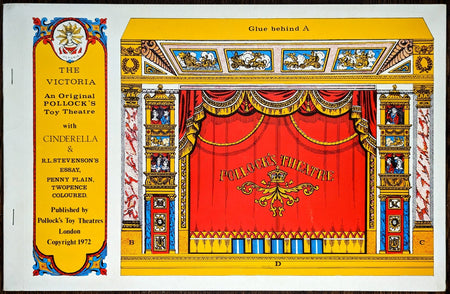 The Victoria an Original Pollock's Toy Theatre with Cinderella & R. L. Stevenson's Essay Penny Plain, Two Pence Coloured