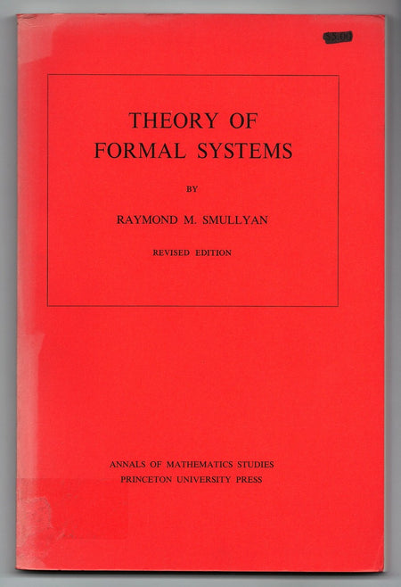 Theory of Formal Systems by Raymond M. Smullyan