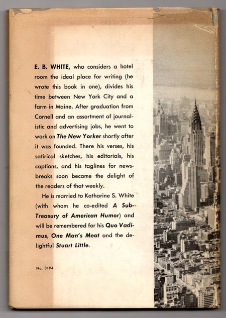 Here Is New York by E.B. White First Edition Back Cover